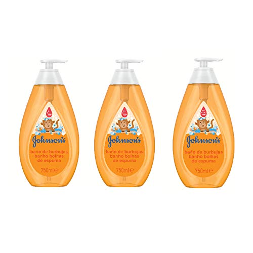 Johnson's Baby Baño de Burbujas para niños, formulado para la piel delicada de los bebés - 3 x 750 ml Johnson's Baby Baño de Burbujas para niños, formulado para la piel delicada de los bebés - 3 x 750 ml