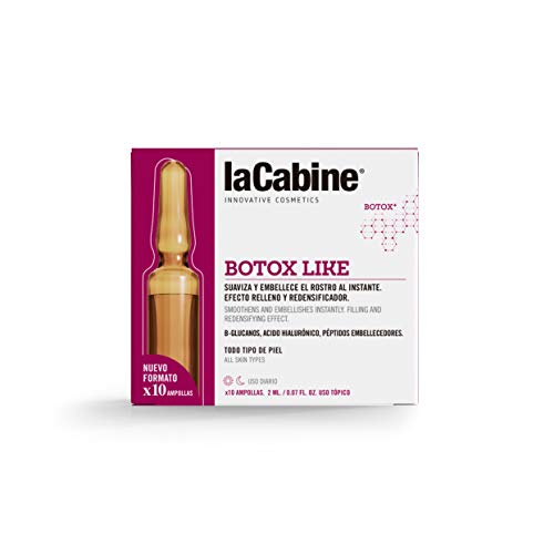 La Cabine Ampollas Botox - Ácido hialurónico cápsulas - Antiarrugas de expresión y edad - Efecto Botox Inmediato - Tensor Instantáneo