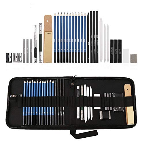 Lapices de Dibujo Artístico, Lypumso Set de Lápices Profesional del Artista y Bosquejo Carbón Grafito Sticks, Lápices de Madera, para Artista Principiante Niños(33 piezas) Lapices de Dibujo Artístico, Lypumso Set de Lápices Profesional del Artista y Bosquejo Carbón Grafito Sticks, Lápices de Madera, para Artista Principiante Niños(33 piezas)