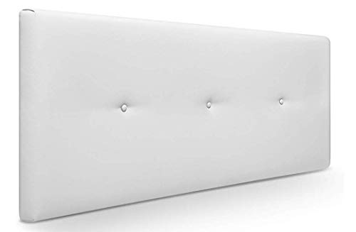 Muebles Pejecar Cabeceros de Camas 145 cm. Nora, Cabecero Tapizado Color Blanco. (145 cm de Ancho x 50 cm de Alto) Muebles Pejecar Cabeceros de Camas 145 cm. Nora, Cabecero Tapizado Color Blanco. (145 cm de Ancho x 50 cm de Alto)