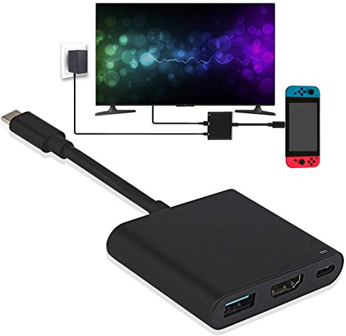 Nintendo Switch HDMI tipo C Hub adaptador, convertidor USB C Hub HDMI 1080P Cable para Nintendo Switch, MacBook Pro 2017, Samsung Galaxy S8 Plus, Google Pixel Nintendo Switch HDMI tipo C Hub adaptador, convertidor USB C Hub HDMI 1080P Cable para Nintendo Switch, MacBook Pro 2017, Samsung Galaxy S8 Plus, Google Pixel