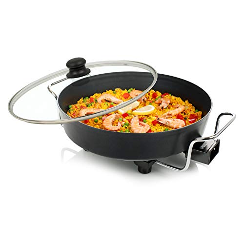 Princess 162367 Multi Wonder Chef Pro, Cazuela multiusos eléctrica versátil, 35 cm de diámetro, 7 cm de profundidad, termostato regulable, 1800 W