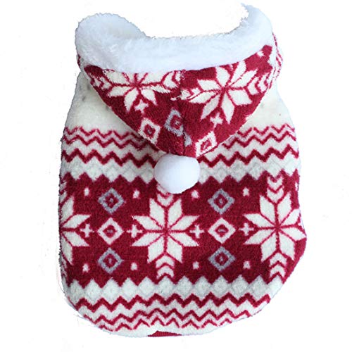 PZSSXDZW Copo de Nieve de Alto Grado Abrigo de algodón Bicolor Ropa para Perros Ropa para Mascotas Disfraz de Perro Red Large