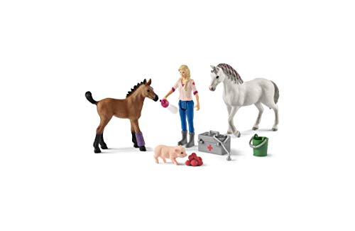 Schleich - Farm World, Set Visita Médica para Yegua y Potro