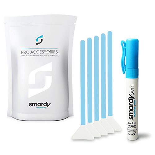 smardy - Kit de Limpieza Cámara Sensor Cleaner con 5X SensorClean Swab de Microfibra 24mm + SprayPen con 10ml Rogge® - All Natural TFT/LCD/Sensor Cleaner - sustancias biológicas 100% (sin Alcohol)