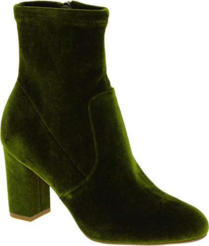 Steve Madden Avenue ANKLEBOOT Botines de tacón Alto cuarado para Mujer en Terciopelo Verde - Número de Modelo: 91000603 09005 05001 - Tamaño: 37 EU