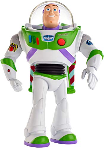 Toy Story 4 - Walking Talking Buzz Lightyear, figura con frases y sonidos - Idioma inglés (Mattel GDB92)