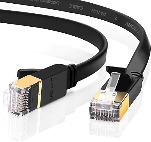UGREEN Cable de Red Cat 7, Cable Ethernet Network LAN 10000Mbit/s con Conector RJ45 (10 Gigabit, 600MHz, Cable FTP), Compatible con Cat 6, Cat 5e, Cat 5, Cable Plano (10 Metros) UGREEN Cable de Red Cat 7, Cable Ethernet Network LAN 10000Mbit/s con Conector RJ45 (10 Gigabit, 600MHz, Cable FTP), Compatible con Cat 6, Cat 5e, Cat 5, Cable Plano (10 Metros)
