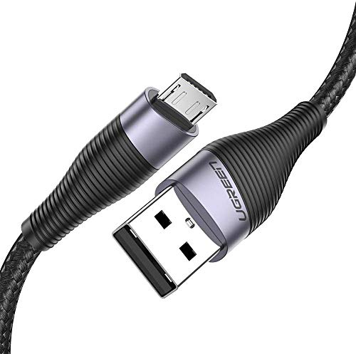 UGREEN Cable Micro USB, 2.4A 18W Cable Carga Rápida QC 3.0/2.0, Cable Android de Nylon, Cable Cargador Datos para Samsung S7 S7 Edge S6 J6+ J4+ A10 A5 Note 5, Huawei P10lite, Xiaomi Redmi6A, PS4(0.5M) UGREEN Cable Micro USB, 2.4A 18W Cable Carga Rápida QC 3.0/2.0, Cable Android de Nylon, Cable Cargador Datos para Samsung S7 S7 Edge S6 J6+ J4+ A10 A5 Note 5, Huawei P10lite, Xiaomi Redmi6A, PS4(0.5M)