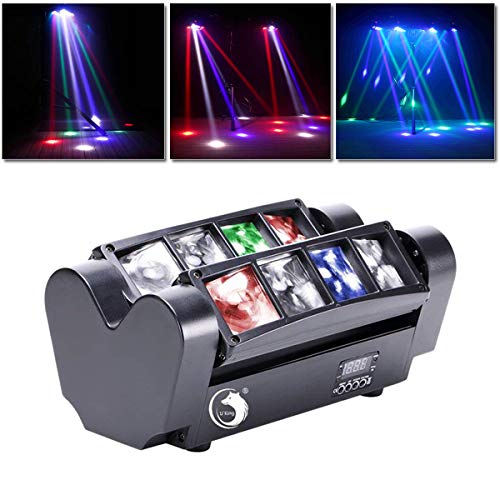 UKing Cabeza Móvil, 80W LED Luz del Partido la Iluminación del Escenario DMX512 DJ Disco para Bar Fiesta Navideña Halloween UKing Cabeza Móvil, 80W LED Luz del Partido la Iluminación del Escenario DMX512 DJ Disco para Bar Fiesta Navideña Halloween
