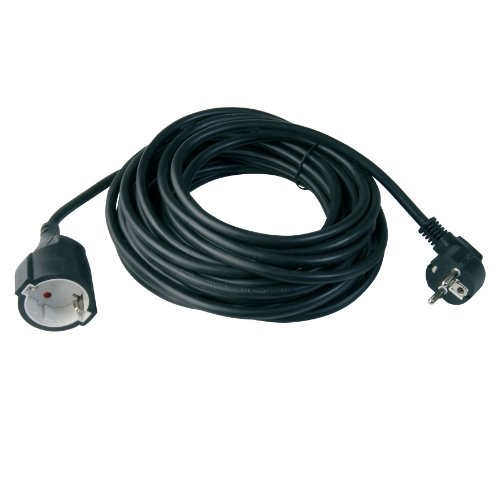 uniTEC 44567 - Cable alargador schuko (H05VV-F 3G, 1, 5 mm², 10 m), color negro