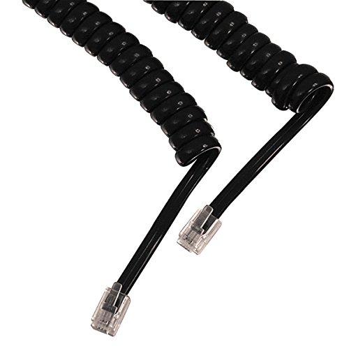 Valueline TEL-0017/2B Cable telefónico 2 m Negro - Cable para teléfonos fijos (2 m, RJ-9, RJ-9, Negro, Male Connector/Male Connector, 14 cm)