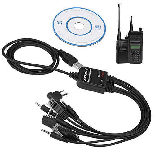 Zerone 8 En 1 Cable Programación USB Multifuncional Compatible para Walkie Talkie Kenwood/QuanSheng/HYT/Motorola/YAESU/ICOM Radio