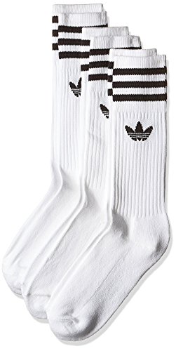 adidas Solid Crew, Calcetines Unisex Adulto, blanco/negro, 35-38, paquete de 3 adidas Solid Crew, Calcetines Unisex Adulto, blanco/negro, 35-38, paquete de 3