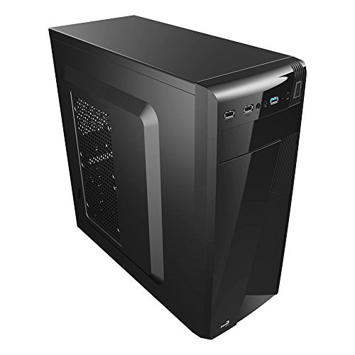 Aerocool CS1101 - Caja de ordenador para PC (semitorre, ATX, 7 ranuras de expansión, USB 3.0/2.0, audio HD), color negro