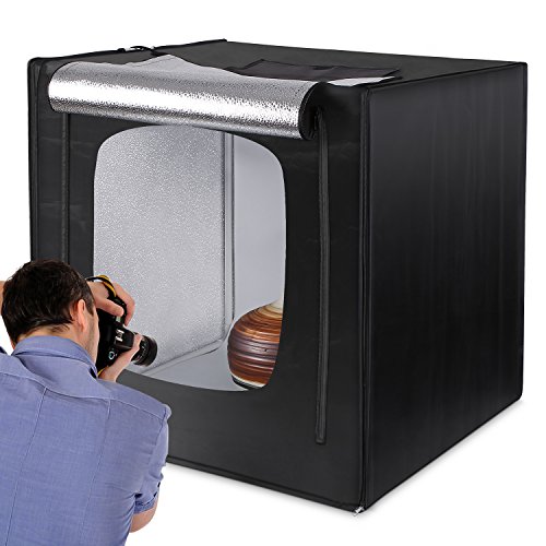 Amzdeal Caja de Luz Fotografia 80 x 80 x 80cm Kit Caja de Fotografia Portátil Plegable con 2 Tiras de LED 5500K + 3 Fondos (Blanco, Negro, Naranja) y Bolsa de Transporte para Estudio Fotografia Amzdeal Caja de Luz Fotografia 80 x 80 x 80cm Kit Caja de Fotografia Portátil Plegable con 2 Tiras de LED 5500K + 3 Fondos (Blanco, Negro, Naranja) y Bolsa de Transporte para Estudio Fotografia