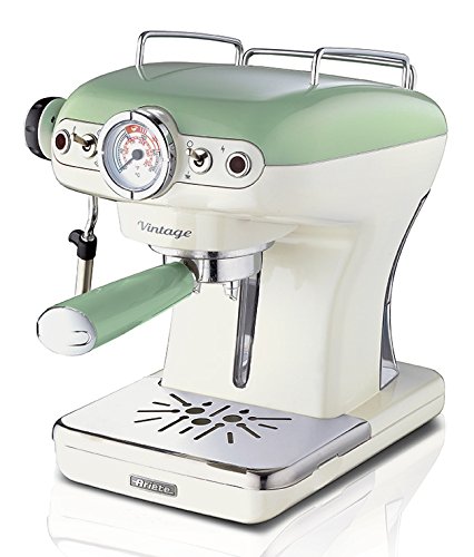 Ariete 1389 Cafetera espresso vintage, 900 W, 2 Cups, plástico, Verde Ariete 1389 Cafetera espresso vintage, 900 W, 2 Cups, plástico, Verde