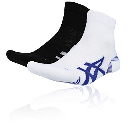 Asics 2Ppk Cushioning Sock Calcetines, Hombre, Brilliant White Blue, M