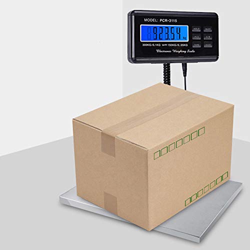 Báscula postal, balance de estación inteligente con gran plataforma de acero inoxidable cordón extensible pantalla LCD retroiluminación para Peser letras paquetería. Capacidad MAX 300 kg Báscula postal, balance de estación inteligente con gran plataforma de acero inoxidable cordón extensible pantalla LCD retroiluminación para Peser letras paquetería. Capacidad MAX 300 kg