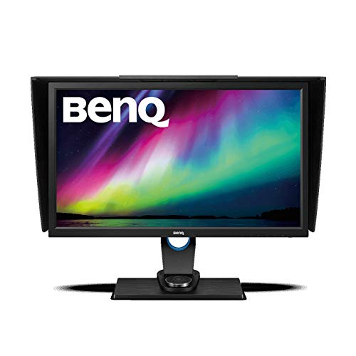 BenQ SW2700PT - Monitor para fotógrafos de 27" 2K QHD (2560x1440, 5ms, HDMI, IPS, 10 Bits, 99% Adobe RGB, calibración del hardware, ajuste en altura, controlador OSD, DP, DVI-DL, viseras) - Negro