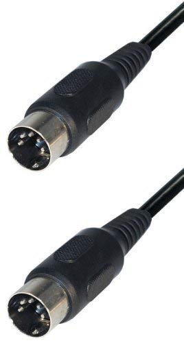 Cable Midi de alta calidad, 5 m, de 5 pines, DIN, color negro Cable Midi de alta calidad, 5 m, de 5 pines, DIN, color negro