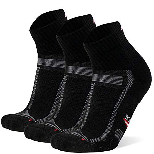 Calcetines de Running para Largas Distancias 3 Par (Negro/Gris, EU 39-42) Calcetines de Running para Largas Distancias 3 Par (Negro/Gris, EU 39-42)