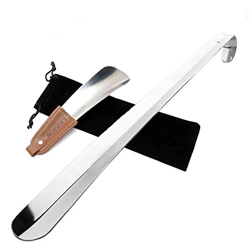Calzador 2pc-Calzador(70cm&17cm / 42cm&17cm) de acero inoxidable con correa de cuero - acero inoxidable mango largo zapato cuerno zapato elevador colgante agujero - Fácil de utilizar (17cm&42cm) Calzador 2pc-Calzador(70cm&17cm / 42cm&17cm) de acero inoxidable con correa de cuero - acero inoxidable mango largo zapato cuerno zapato elevador colgante agujero - Fácil de utilizar (17cm&42cm)