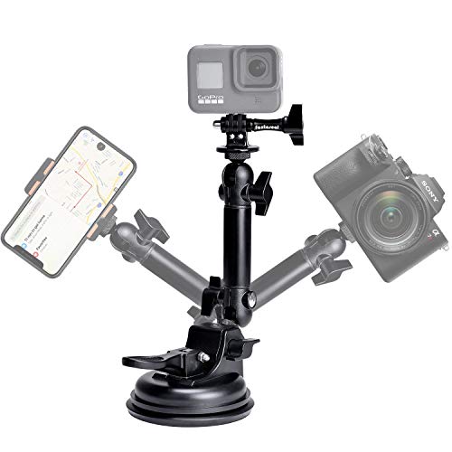 Cámara de acción con ventosa para coche de carreras con soporte de coche para cámara de acción, compatible con cámaras de deportes de acción Sony y iPhone de alta velocidad Cámara de acción con ventosa para coche de carreras con soporte de coche para cámara de acción, compatible con cámaras de deportes de acción Sony y iPhone de alta velocidad