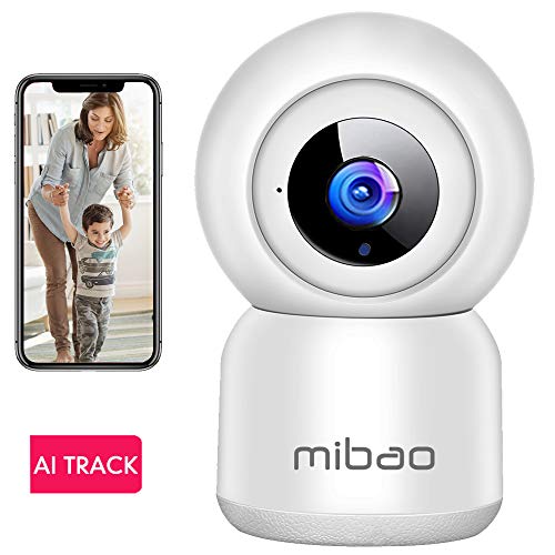 Cámara de Vigilancia WiFi, Mibao 1080P Cámara IP Inalámbrica, HD Visión Nocturna, Detección de Movimiento Remoto, Alerta de aplicación, Audio Bidireccional, Monitor para Bebé/Mascota/Tienda