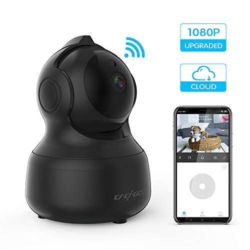 Cámara IP WiFi 1080P CACAG00,Cámara de Vigilancia Interior Inalámbrico 2.4G,Almacenamiento en la Nube,Audio bidireccional,detección de Movimiento con Alarma,visión Nocturna