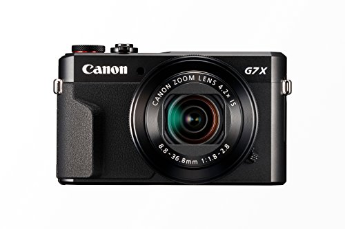 Canon PowerShot G7 X Mark II - Cámara digital compacta de 20.1 MP (pantalla de 3", apertura f/1.8-2.8, zoom óptico de 4.2x, video full HD, WiFi), color negro
