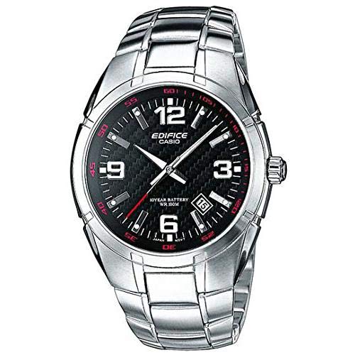 Casio EDIFICE Reloj en caja sólida, 10 BAR, Negro, para Hombre, con Correa de Acero inoxidable, EF-125D-1AVEF Casio EDIFICE Reloj en caja sólida, 10 BAR, Negro, para Hombre, con Correa de Acero inoxidable, EF-125D-1AVEF
