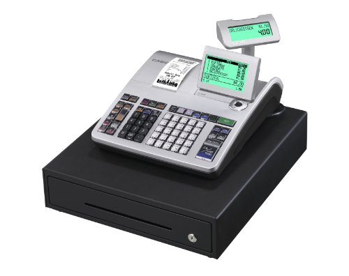Casio SE-S400MB-SR GDPdU - Caja registradora (10 líneas en pantalla), color plateado y negro Casio SE-S400MB-SR GDPdU - Caja registradora (10 líneas en pantalla), color plateado y negro