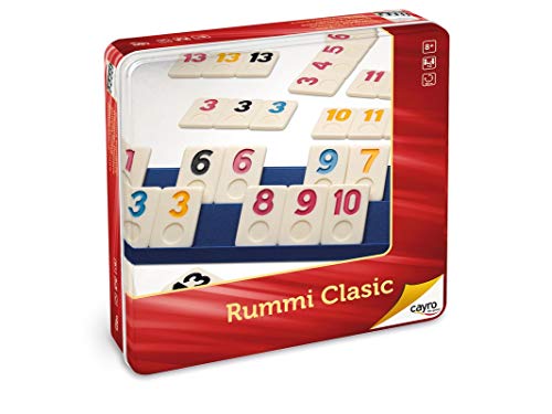 Cayro - Rummi Classic Caja de Metal - Juego Tradicional - Juego de Mesa - Desarrollo de Habilidades cognitivas y lógico matemáticas - Juego de Mesa (753)