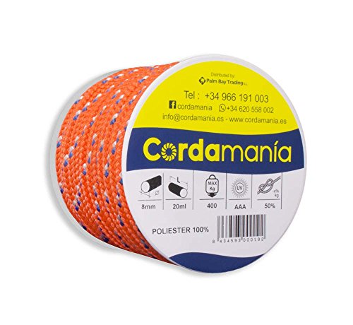 Cordamanía CMDE12CDGZ Cuerda, Naranja, 8 mm Cordamanía CMDE12CDGZ Cuerda, Naranja, 8 mm