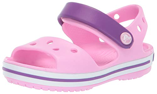 Crocs Crocband Sandal Kids, Sandalias Unisex Niños, Rosa (Carnation/Amethyst), 22/23 EU