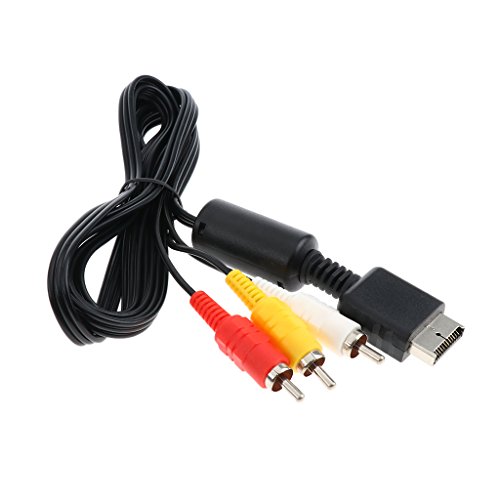 D DOLITY RCA RGB Cable TV Conexión AV Cable para Sony PS3 / PS2 / PS1 Cable De Audio Video Cable 1.8m / 6ft Plástico Y Metal Material