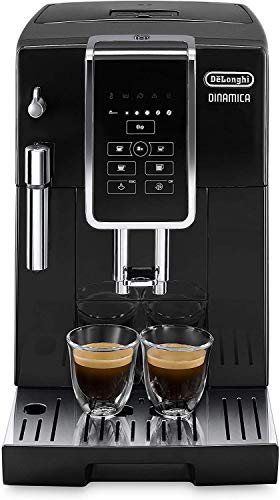 De'longhi Dinamica Ecam350.15.B - Cafetera superautomática, 1450w, panel control intuitivo táctil lcd, dispositivo de cappuccino, negro