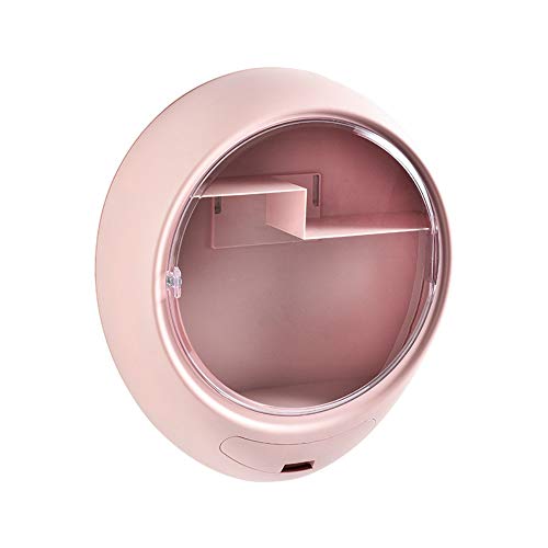 donfhfey827 Creativa Caja de Almacenamiento de cosméticos montada en la Pared Inodoro a Prueba de Polvo Inodoro Estante para el Cuidado de la Piel sin Perforaciones