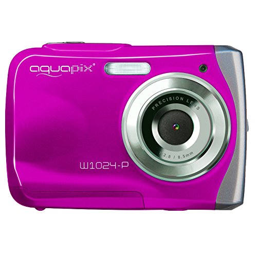 Easypix W1024 - Cámara compacta de 10 Mp (pantalla de 2.4", zoom digital 4x) color rosa (importado)