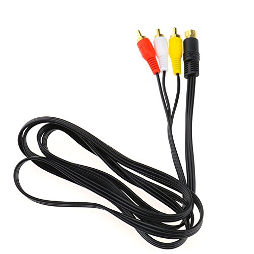 ENET - Cable euroconector RCA de 1,8 m, chapado en oro, para consola de juegos Sega Saturn DE