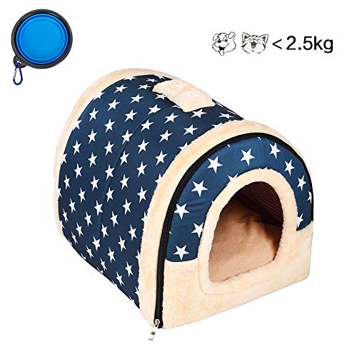 Enko 2 en 1 Cómodo Casa para Mascotas y Sofá, Interiores y Exteriores Portátil Plegable de Cama para Perro/Cama para Gato. Una Casa Caliente para su Mascota.(<3kg de Mascota) Enko 2 en 1 Cómodo Casa para Mascotas y Sofá, Interiores y Exteriores Portátil Plegable de Cama para Perro/Cama para Gato. Una Casa Caliente para su Mascota.(<3kg de Mascota)