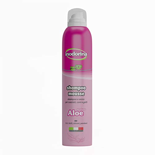 INODORINA - Champú Espuma de Lavado en Seco Aloe Vera de 300ml INODORINA - Champú Espuma de Lavado en Seco Aloe Vera de 300ml