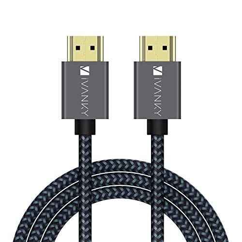 iVANKY Cable HDMI 4K Ultra HD 3 Metros, Cable HDMI 2.0 18Gbps, Compatible con 4K@60HZ, Ultra HD, 3D, Full HD 1080p, HDR, ARC, Alta Velocidad con Ethernet, PC, Xbox PS3/4, BLU-Ray, Xbox, HDTV - Negro