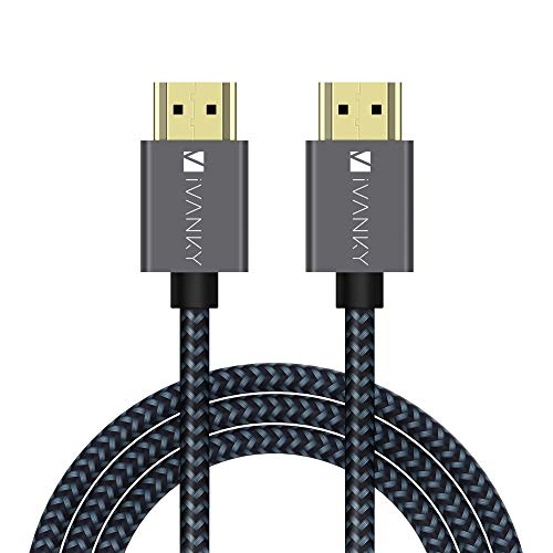 iVANKY Cable HDMI 4K Ultra HD 3 Metros, Cable HDMI 2.0 18Gbps, Compatible con 4K@60HZ, Ultra HD, 3D, Full HD 1080p, HDR, ARC, Alta Velocidad con Ethernet, PC, Xbox PS3/4, BLU-Ray, Xbox, HDTV - Negro iVANKY Cable HDMI 4K Ultra HD 3 Metros, Cable HDMI 2.0 18Gbps, Compatible con 4K@60HZ, Ultra HD, 3D, Full HD 1080p, HDR, ARC, Alta Velocidad con Ethernet, PC, Xbox PS3/4, BLU-Ray, Xbox, HDTV - Negro