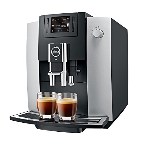 Jura Impressa E6 - Cafetera (Independiente, Totalmente automática, Espresso machine, Granos de café, Capuchino, Café, Negro, Plata)