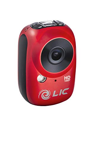 Liquid Image Ego 727 - Videocámara Deportiva de 12 MP (Full HD, USB), Negro y Rojo