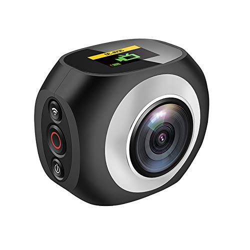 LuckyZA 4K 360 Grados cámara acción panorámica WiFi 1080P 16MP Doble Lente VR cámara Deportiva videocámara de Control Remoto 2.4G con baterías de 1200 mAh y Kits de Accesorios
