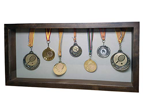 Marco de Fotos Original Tipo Caja, de Madera con Cristal y Paspartú, Cuadro Profundo para meter Objetos de colección: Objeto 3D, Pinzas con Fotos, Flores, medallas, etc. (Wengue XL, 50 x 24,6 x 5 cm) Marco de Fotos Original Tipo Caja, de Madera con Cristal y Paspartú, Cuadro Profundo para meter Objetos de colección: Objeto 3D, Pinzas con Fotos, Flores, medallas, etc. (Wengue XL, 50 x 24,6 x 5 cm)