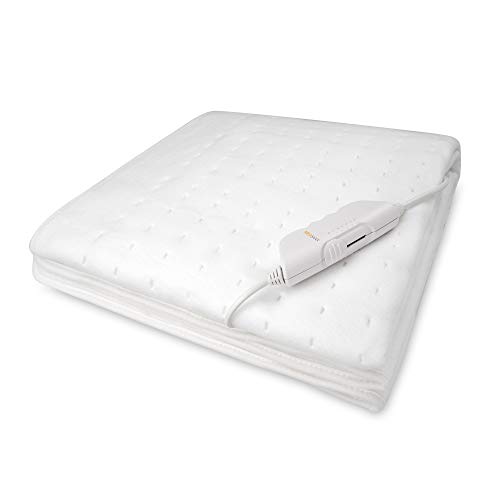 Medisana HU 662 Calefacción bajo la cama, desconexión automática, protección contra sobrecalentamiento, 6 ajustes de temperatura, lavable para todos los colchones estándar, 150 x 80 cm